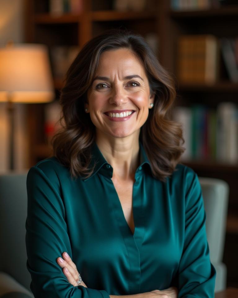 Brunette woman in professional setting